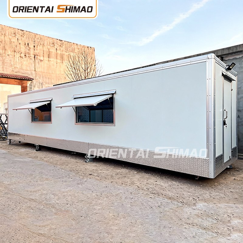 11m White Stationary BBQ Concession Unit