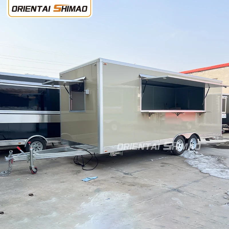 5.5m Beige Square Beer Service Trailer