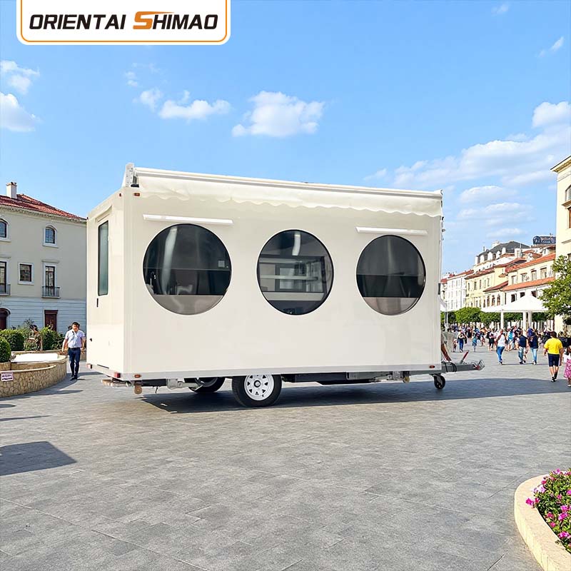 Square Food Cart On Wheels