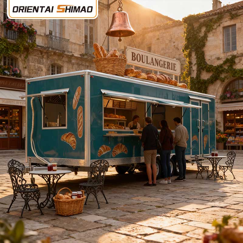 Square Mobile Kitchen Trailer